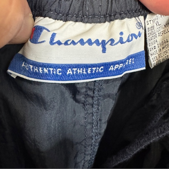 Champion Black Breakaway Pants | Snap Sides Retro XL - Picture 5 of 7